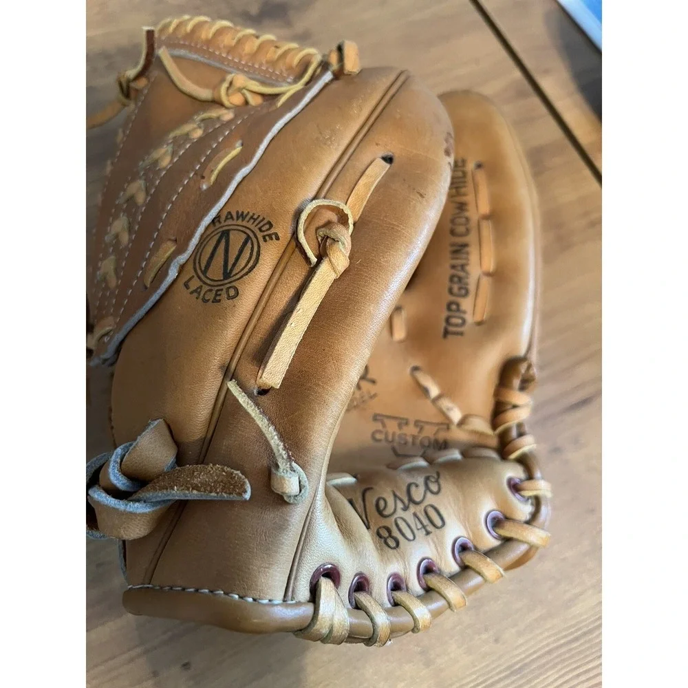 Nesco 8040 Baseball Glove Kids Pro-Player Top Grain Cowhide Deep Scoop Pocket